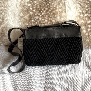 Enrico Castoldi Black Herringbone NAPA Leather & Suede bag Made in Italy NWT NWT
